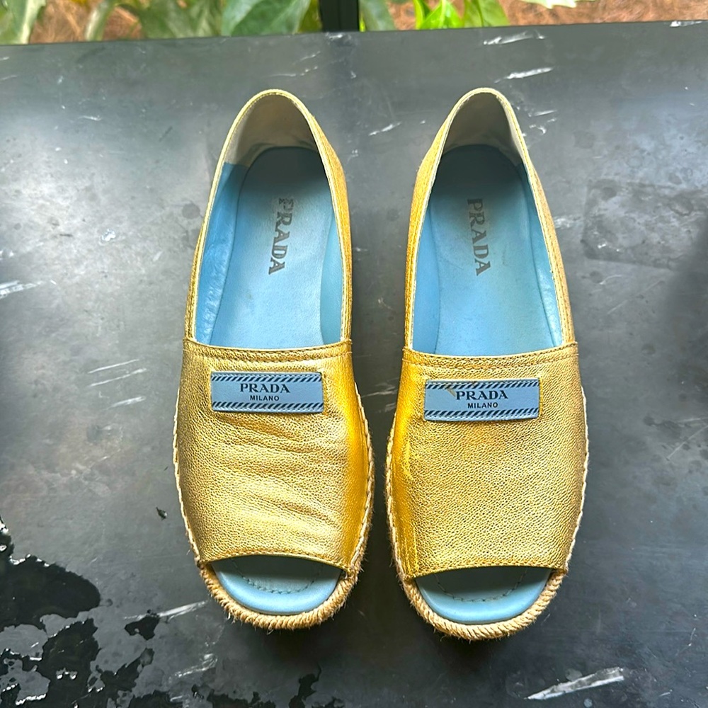 Prada espadrille open toe